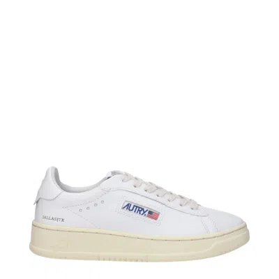 Autry Sneakers Dallas Donna Pelle Bianco/bianco