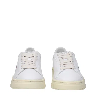 Autry Sneakers Dallas Donna Pelle Bianco/bianco