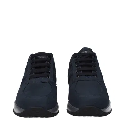 Hogan Sneakers Interactive Uomo Camoscio Blu/denim