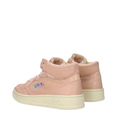 Autry High-top Leather Sneakers With Perforated Toe Box