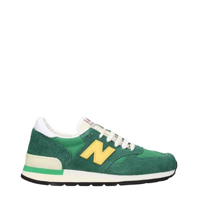 New Balance Men's 990 Made In Usa Shoes In Green/gold