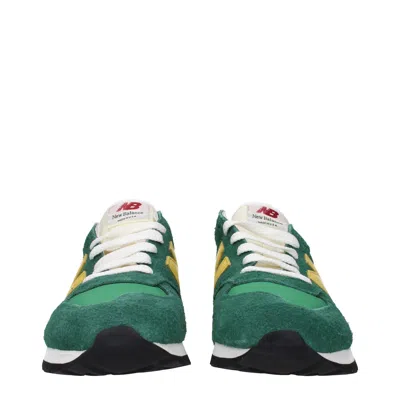 New Balance Men's 990 Made In Usa Shoes In Green/gold