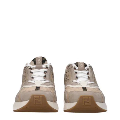 Fendi Faster Ff-embossed Detailed Low-top Sneakers