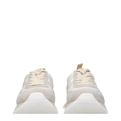 Moncler Pacey Sneakers Leather M-shaped Detail In Multi