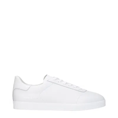 Givenchy Low Top Leather Sneakers With Perforated Detailing In White