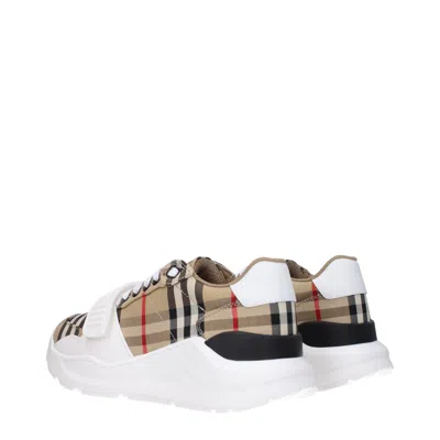 Burberry 30mm New Regis Check Canvas Sneakers In White