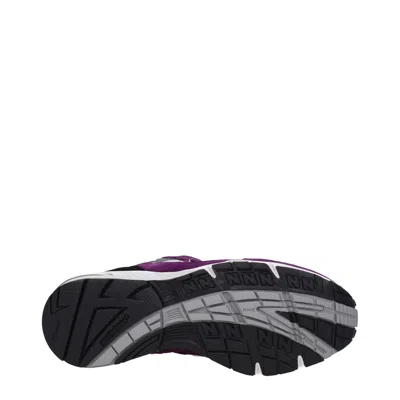 New Balance 991 Woman Sneakers Plum Size 8 Soft Leather, Textile Fibers