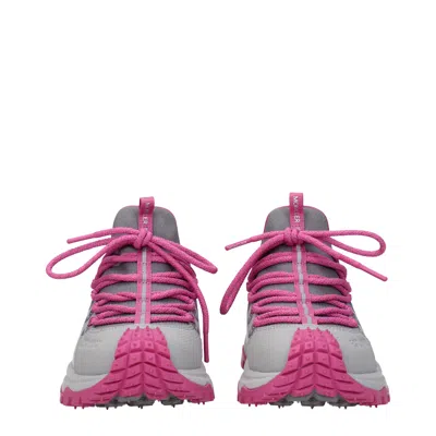 Moncler Trail Grip Sneakers In Gray Polyamide