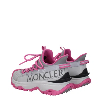 Moncler Trail Grip Sneakers In Gray Polyamide