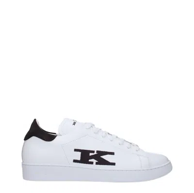 Kiton Leather Sneaker With Embroidered Logo