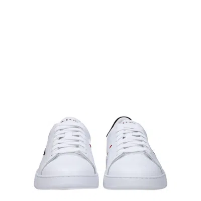 Kiton Leather Sneaker With Embroidered Logo