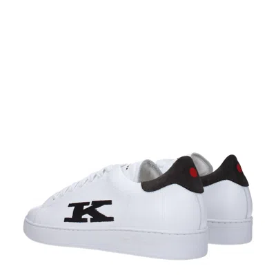 Kiton Leather Sneaker With Embroidered Logo