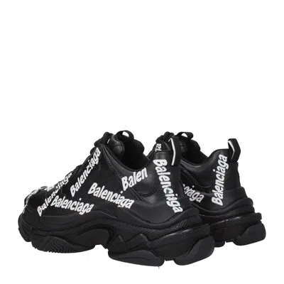 Balenciaga Triple S Logo-print Sneakers In Black