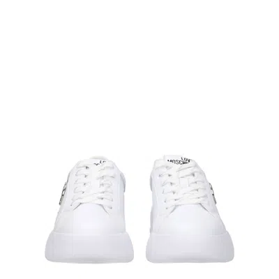 Love Moschino Sneakers Women Leather White/silver