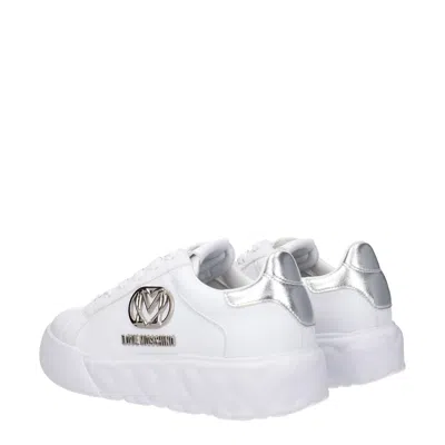 Love Moschino Sneakers Women Leather White/silver