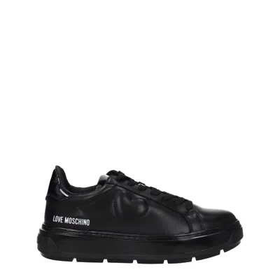 Love Moschino Sneakers Women Leather Black