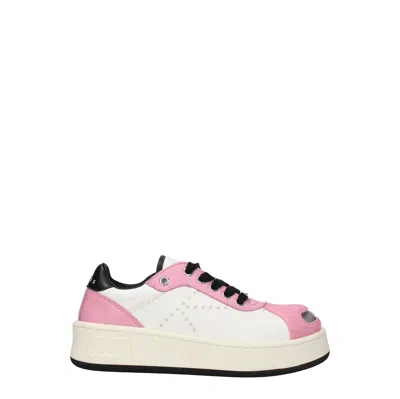 Kenzo Leather Low Top Sneakers With Perforated Detailing
