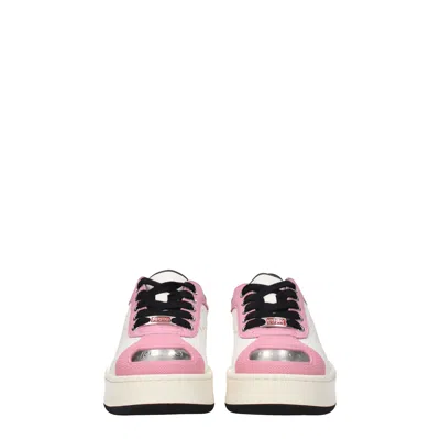 Kenzo Leather Low Top Sneakers With Perforated Detailing