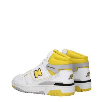Shop New Balance Sneakers 650 Man Skin White/yellow