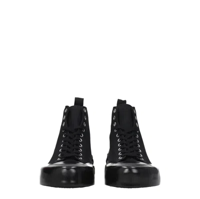 Jil Sander Black Fabric Sneakers