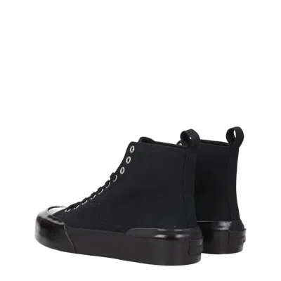 Jil Sander Black Fabric Sneakers