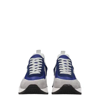 Cesare Paciotti Sneakers 4us Mens Fabric Blue/gray