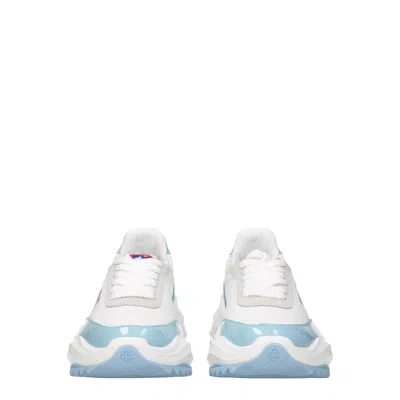 Casablanca Woman Sneakers Sky Blue Size 8 Leather