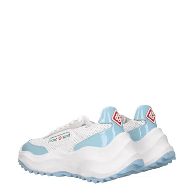 Casablanca Woman Sneakers Sky Blue Size 8 Leather