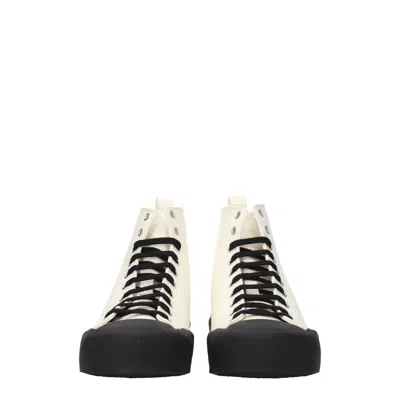 Jil Sander Man Sneakers Off White Size 12 Textile Fibers