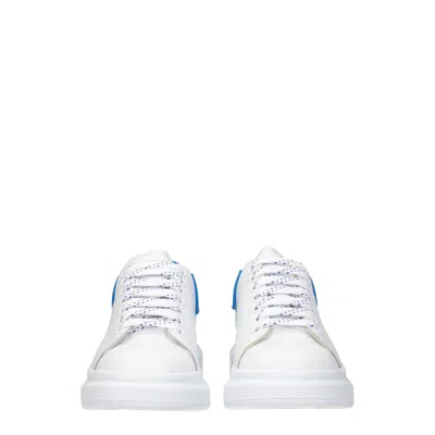 Alexander Mcqueen Oversized Leather Sneakers Detail Contrasting In Gray