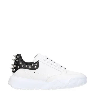 Alexander Mcqueen Sneakers Uomo Pelle Bianco/nero