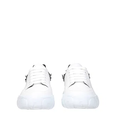Alexander Mcqueen Sneakers Uomo Pelle Bianco/nero