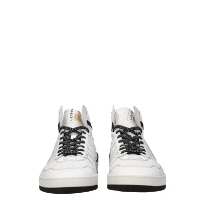 Lanvin White Leather Sneakers In White