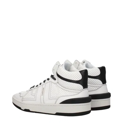 Lanvin White Leather Sneakers In White