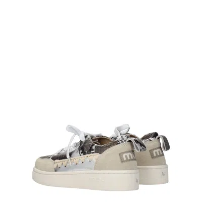 Mou Sneakers Women Leather Gray/silver