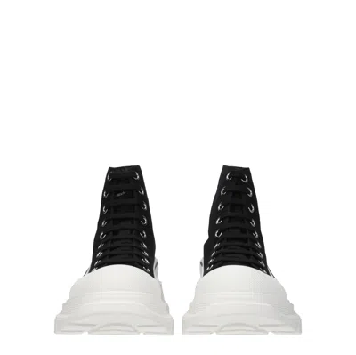 Alexander Mcqueen Alexander Mc Queen Black Canvas Tread Slick Boots
