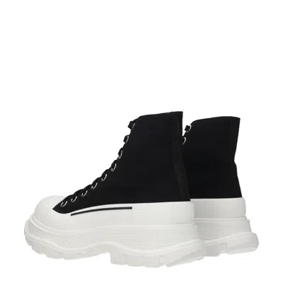 Alexander Mcqueen Alexander Mc Queen Black Canvas Tread Slick Boots