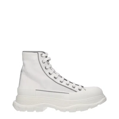 Alexander Mcqueen 50mm High-top Cotton Canvas Sneakers
