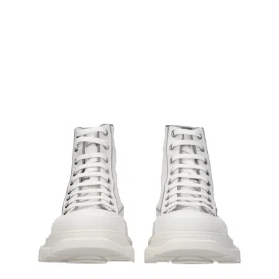 Alexander Mcqueen 50mm High-top Cotton Canvas Sneakers