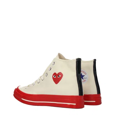 Comme Des Garcon Comme Des Garçon Men's Converse Sneakers Fabric Beige/red