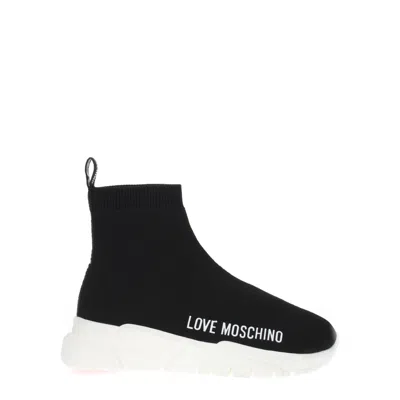 LOVE MOSCHINO LOVE MOSCHINO SNEAKERS WOMEN FABRIC BLACK/WHITE 