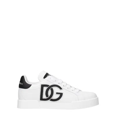 Dolce & Gabbana Dg Logo Patch Leather Sneaker