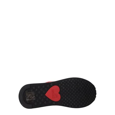 Shop Love Moschino Sneakers Women Leather White/red