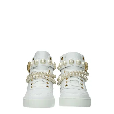 Moschino Woman Sneakers White Size 10 Calfskin