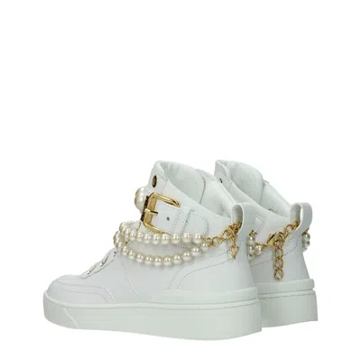 Moschino Woman Sneakers White Size 10 Calfskin