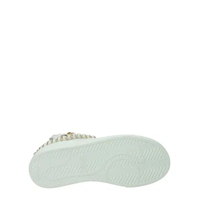 Moschino Woman Sneakers White Size 10 Calfskin