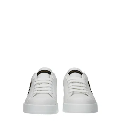 Dolce & Gabbana Portofino Sneakers In Calf Leather