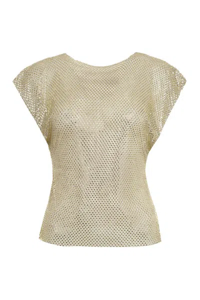 Philosophy Di Lorenzo Serafini Net Top With Jewel Applications In Gold