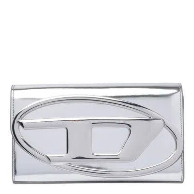 Diesel 1dr Wallet On Chain In Silver