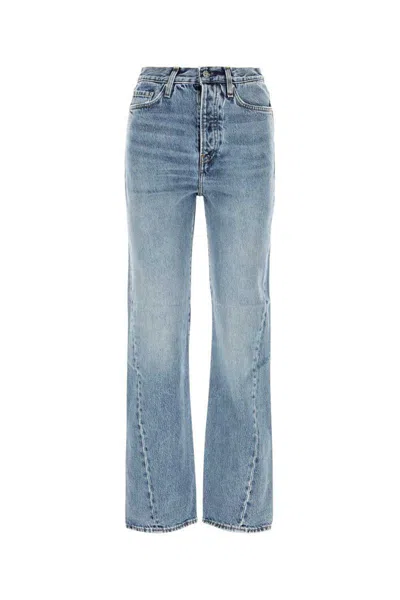 Totême Toteme Woman Jeans Blue Size 28w-30l Organic Cotton In Blue